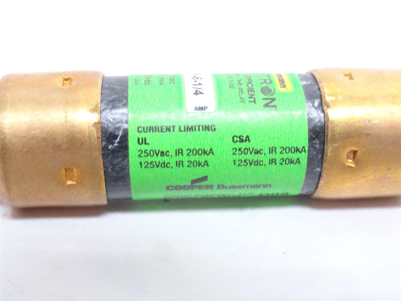 Bussmann FRN-R-6-1/4; Time Delay Fuse; 6-1/4A; 250VAC/125VDC