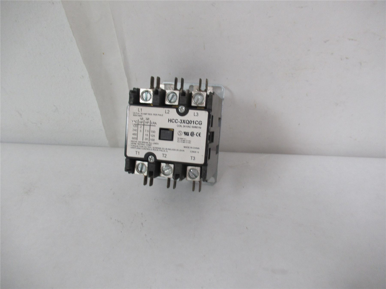 Hartland HCC-3XZ01CG; Contactor  25A 3P 600V Coil 24VAC