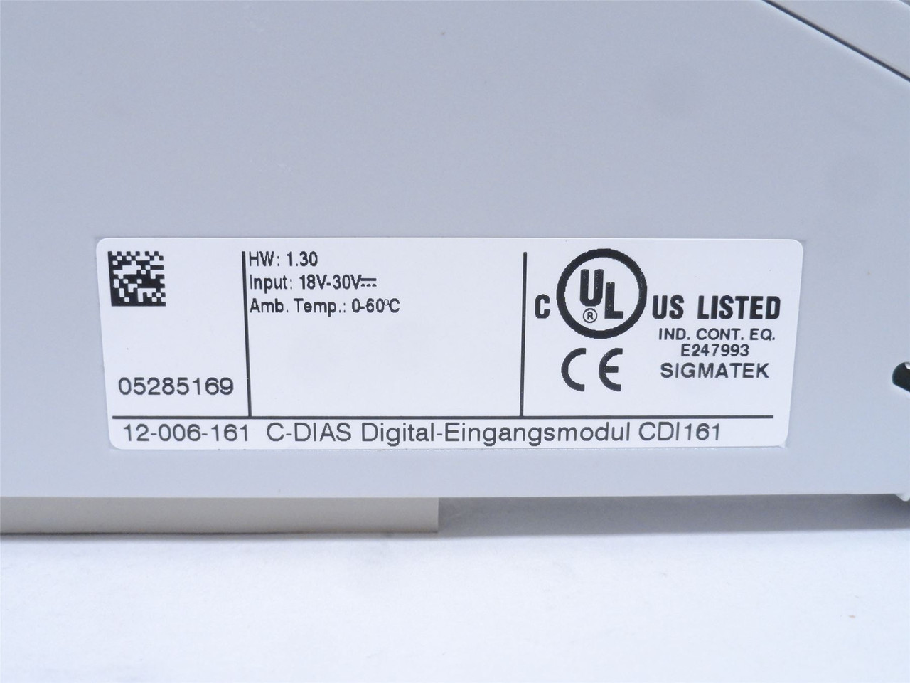 Sigmatek CDI-161; Digital Input Module; 18-30VDC; 16 Inputs