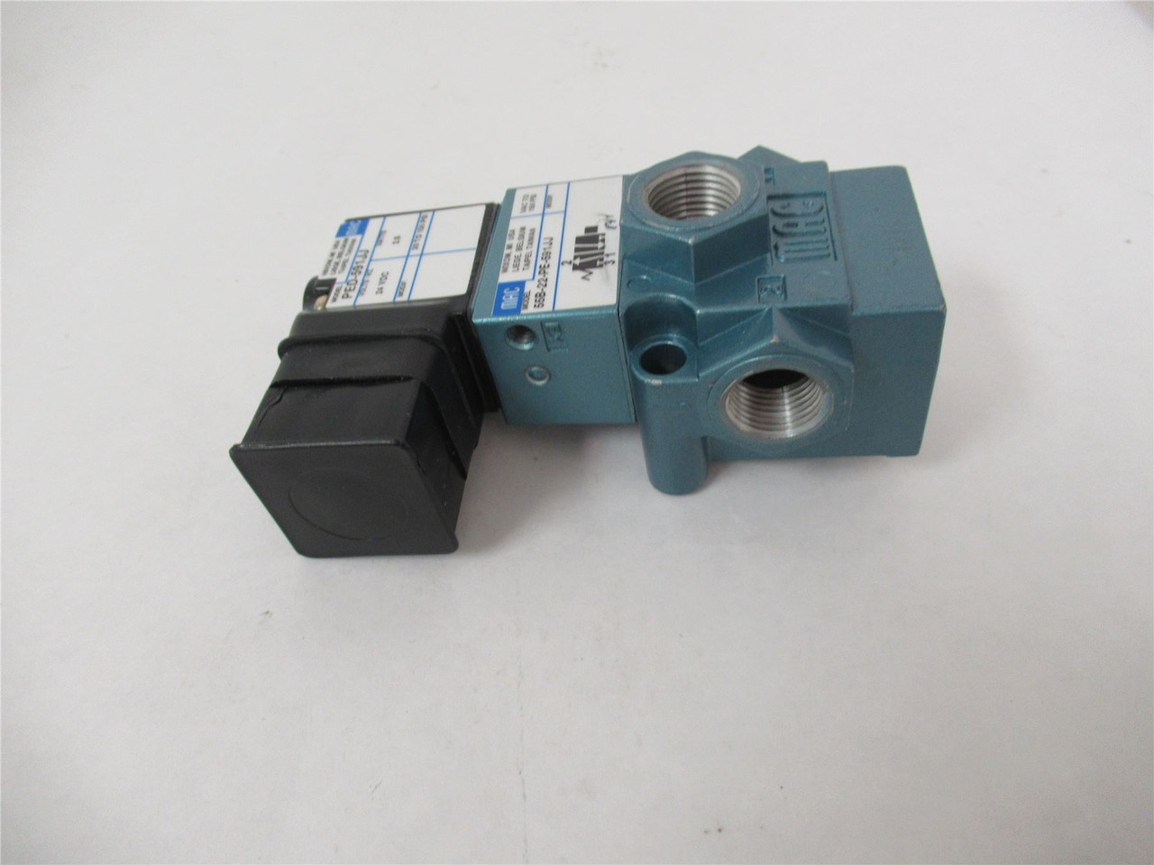 MAC 55B22PE591JJ; Solenoid Valve 3 Way 3/8" NPTF 24VDC NO