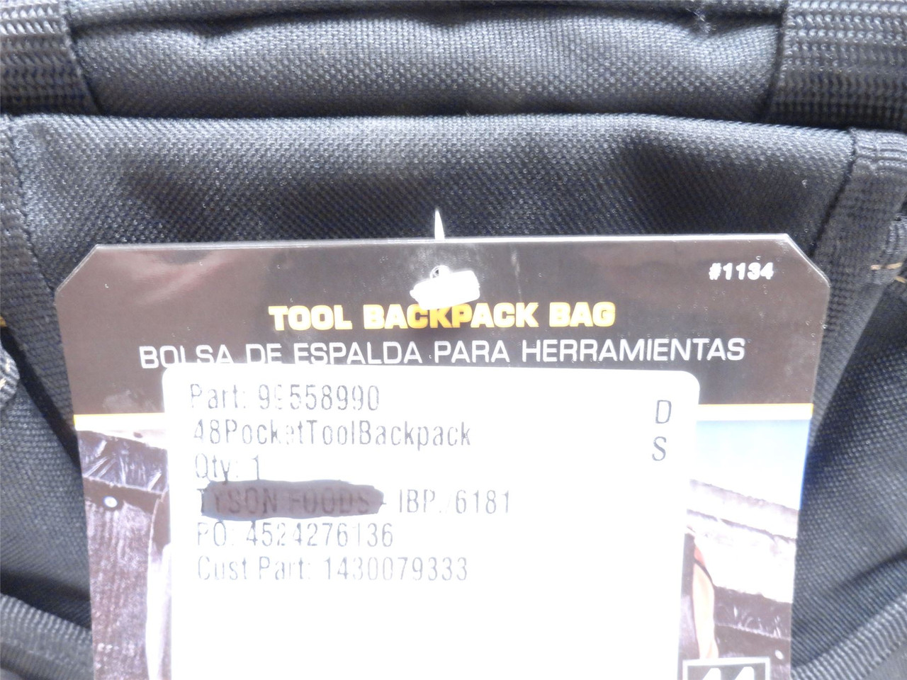 Toolworks 1134; Deluxe Tool Backpack; 44 Pocket; 36 In; 8 Out