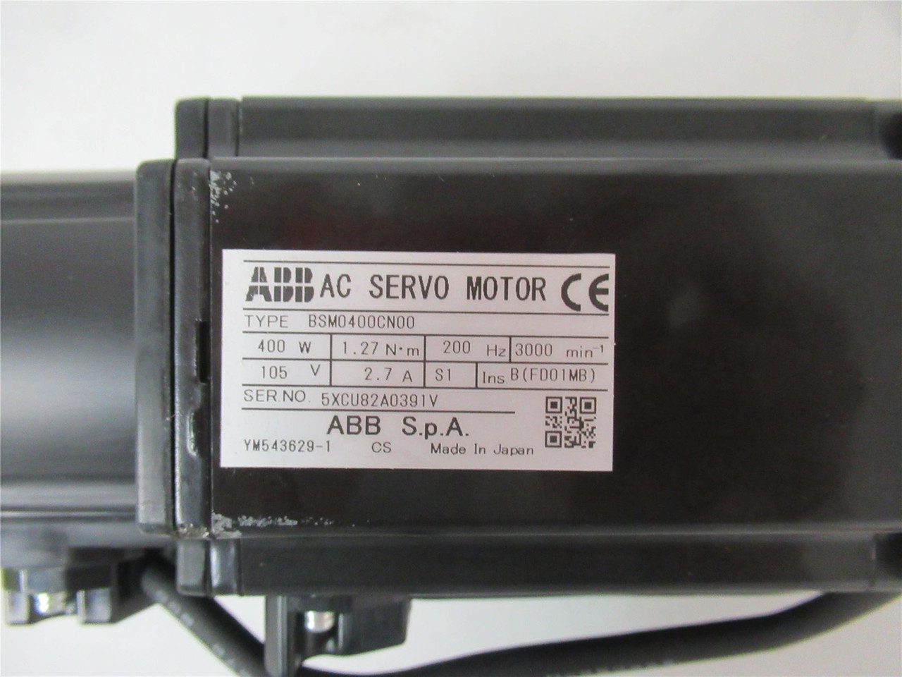 ABB BSM0400CN00; Servo Motor 2.7A 105V 200HZ