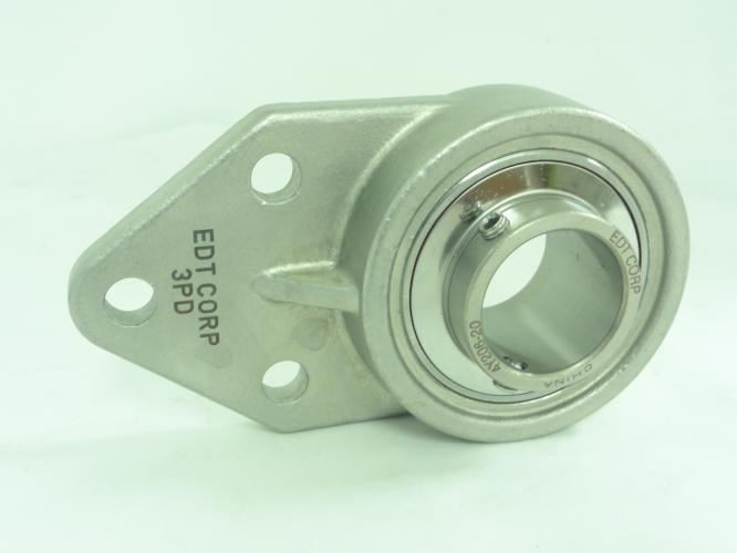 EDT  4Y3PD8-20FX; 3-Bolt SS Flanged Ball Bearing 1.25"ID