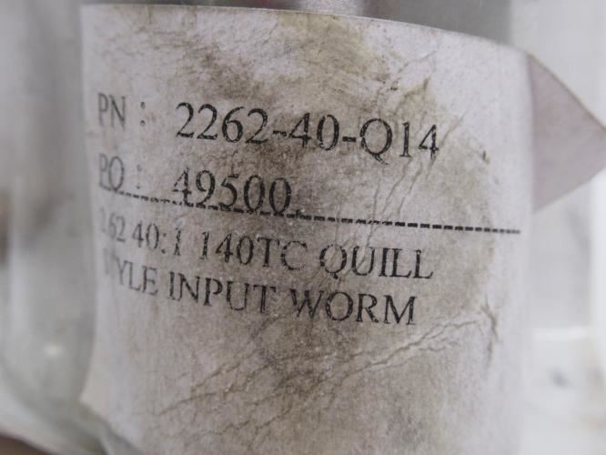 Sterling 2262-40-HG/Q14; Quill Input Gear Assy; 40:1 Ratio