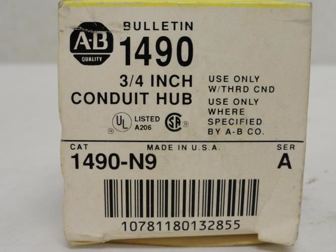 Allen-Bradley 1490-N9; Conduit Hub; Connector Size: 3/4"