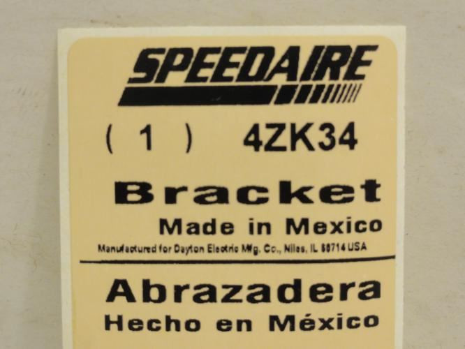 Speedaire 4ZK34; In-Line Filter Mounting Bracket; W/Screws
