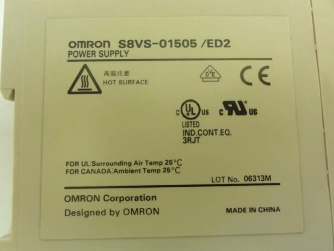 Omron S8VS-01505; Power Supply; 100-240VAC; Out: 5VDC; 2A