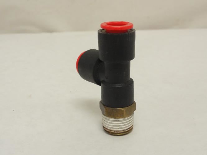 SMC KQY11-36S; Tee Fitting; 3/8" Tube x2 To 3/8 MNPT