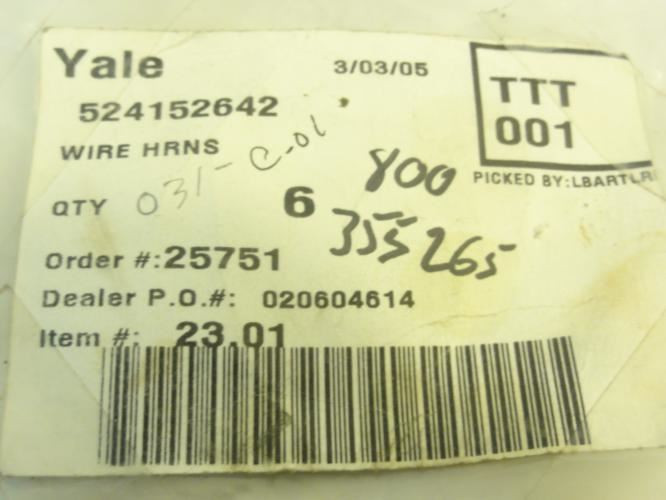 Yale 524152642; Wire Harness