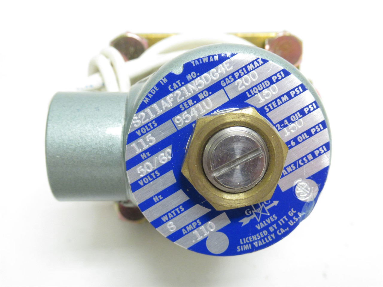 GC Valves S211AF21N5DG4E; Solenoid Valve; 1/2NPT; 2-Way; 115V