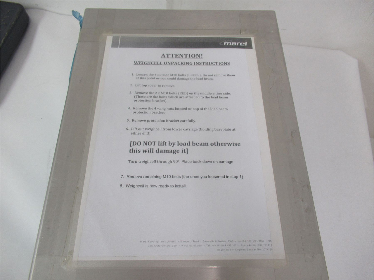 Marel 4264753; Assembly Kit for Delford Machine
