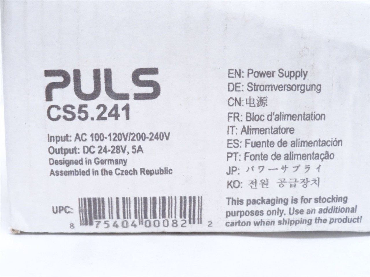Puls CS5.241; Power Supply; In: 100-120/200-240V; 2.6/1.4A