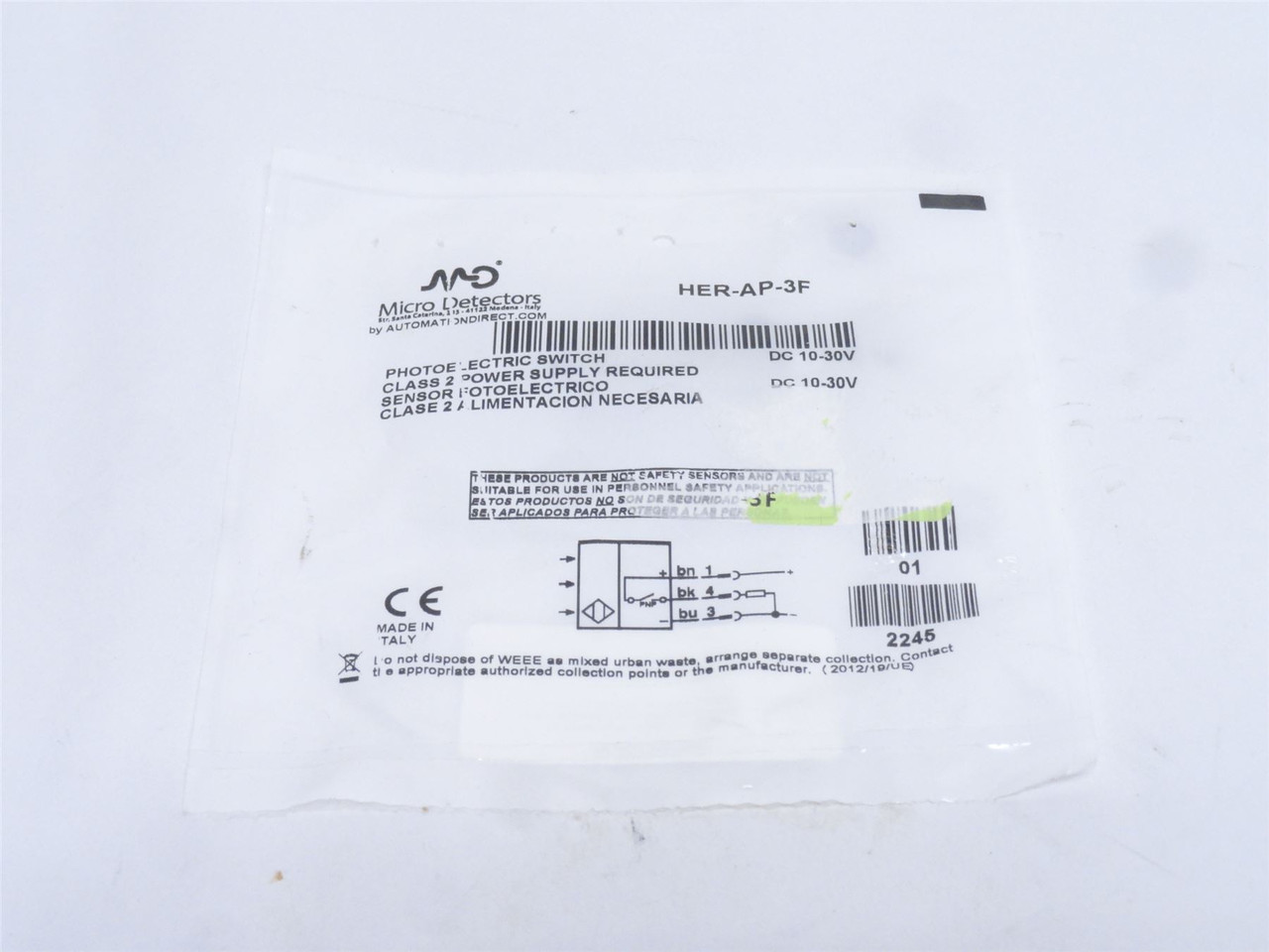 Micro-Detectors HER-AP-3F; Photo Sensor; 10-30VDC