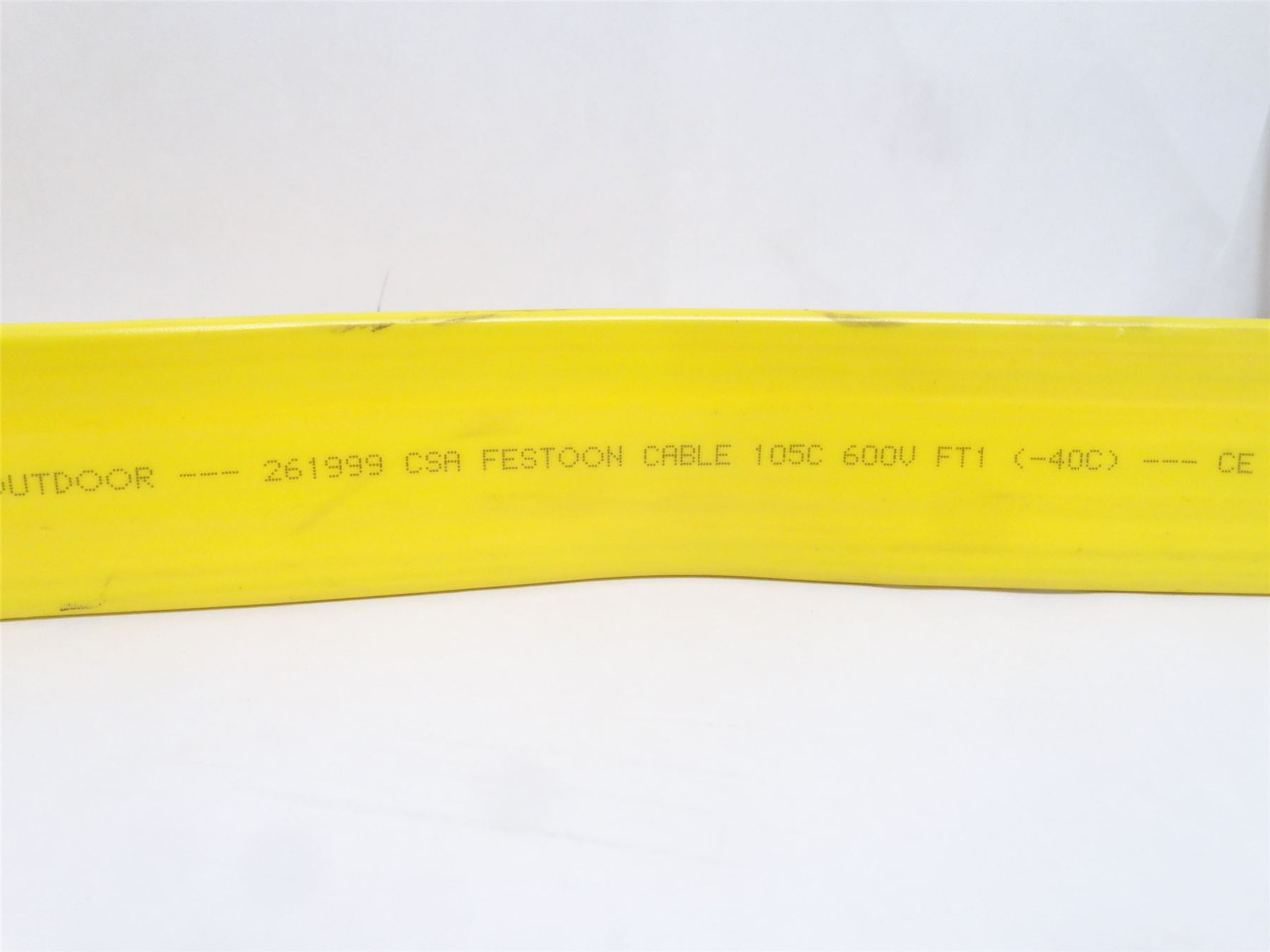 Festoon 261999; Roll-20' Flat Yellow Cable; 12-Conductor; 600V