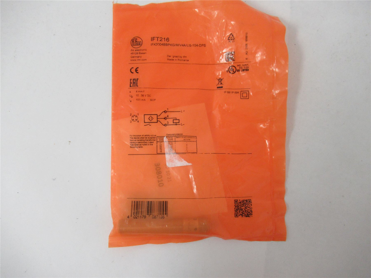 IFM IFT216; Proximity Switch 36 VDC