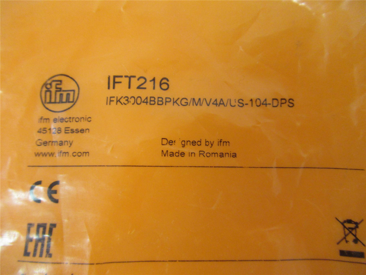 IFM IFT216; Proximity Switch 36 VDC