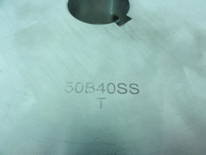 Tsubaki 50B40SS-1-7/16; Sprocket; # 50; 1-7/16"ID; 40Teeth