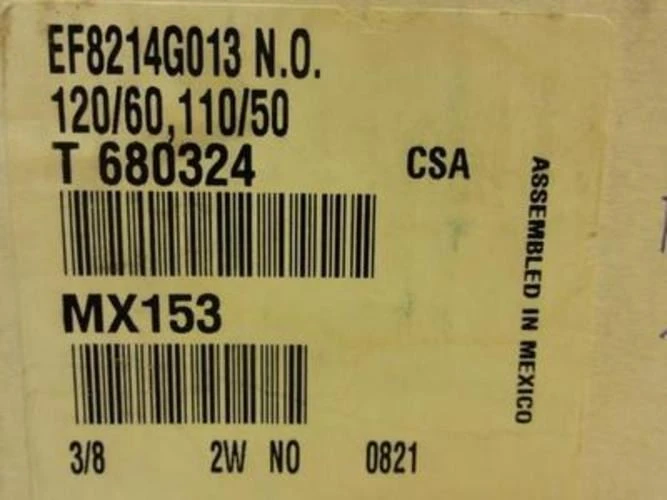 Asco EF8214G013; Solenoid Valve; Missing Plate & Coil clip