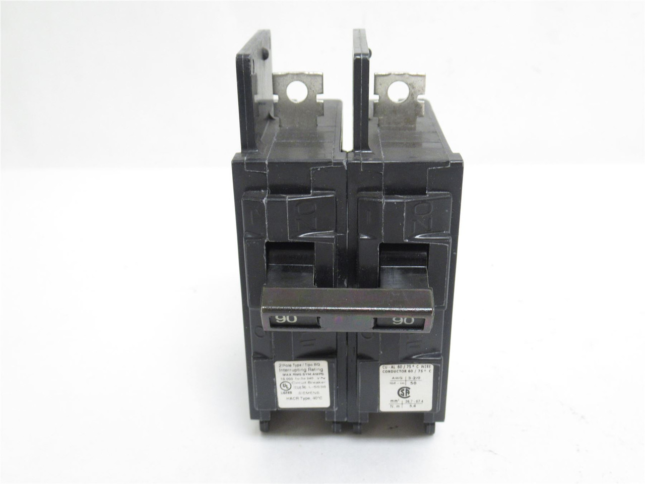 Siemens BQ2H090; Circuit Breaker 90A; 2P; 240VAC