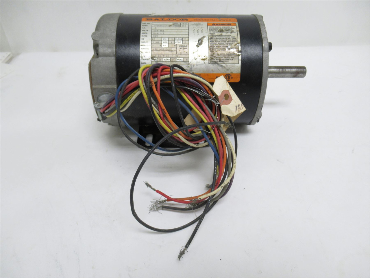 Baldor 17E886W27261; AC Motor; 1/2HP; 230/460V; 825RPM; 3Ph