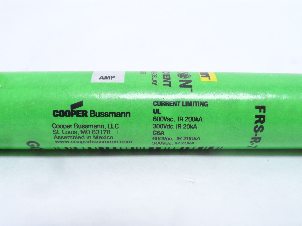 Bussmann FRS-R-7; Time Delay Fuse; 7A; 600VAC/300VDC