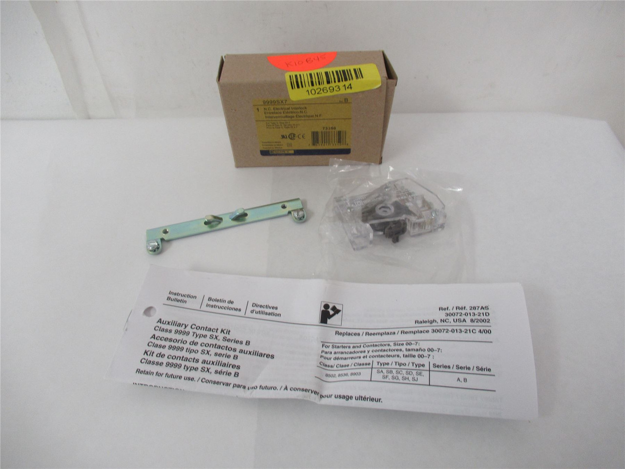 Square D 9999SX7; Aux Contact 1-NO 5A