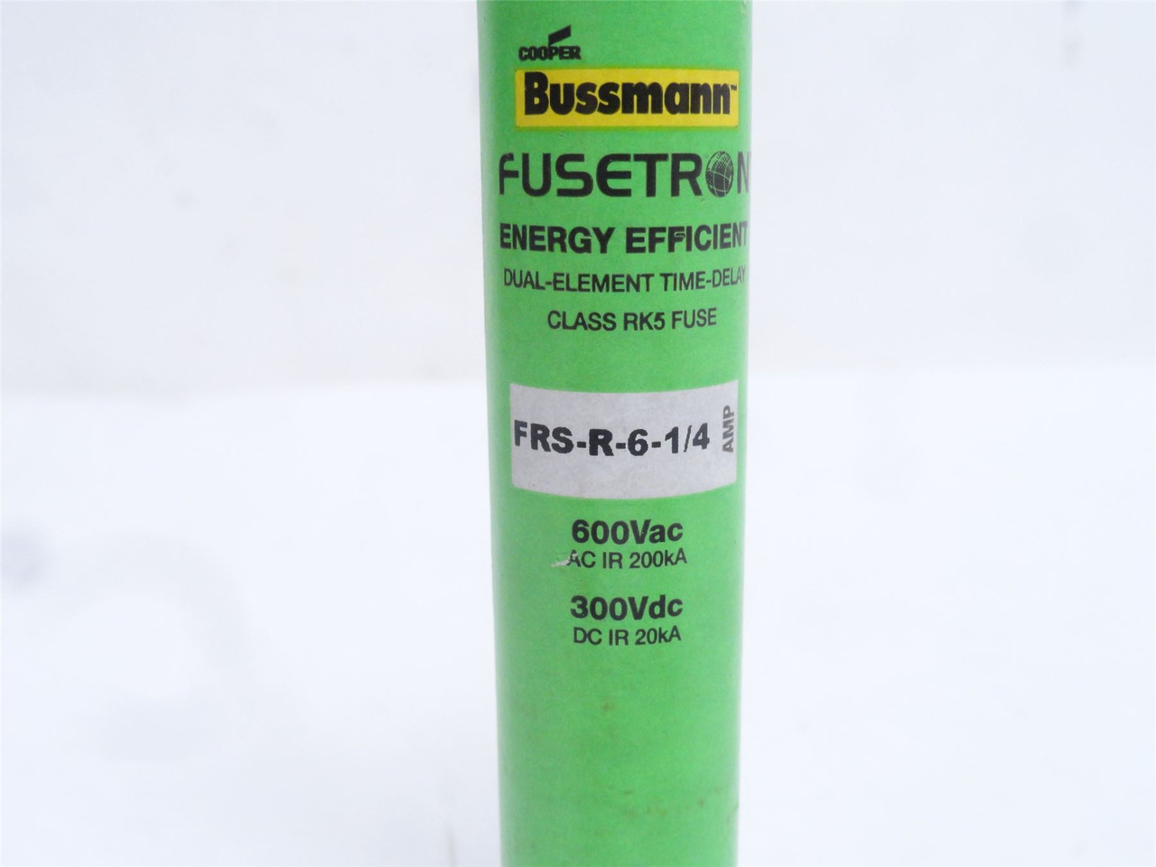 Bussmann FRS-R-6-1/4; Time Delay Fuse 6-1/4A; 600VAC/300VDC
