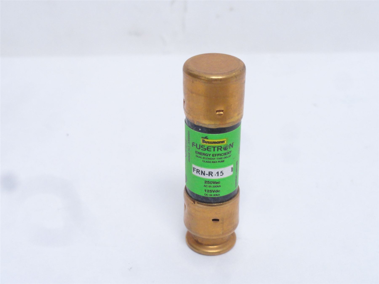 Bussmann FRN-R-15; Time Delay Fuse; 15A; 250VAC/125VDC