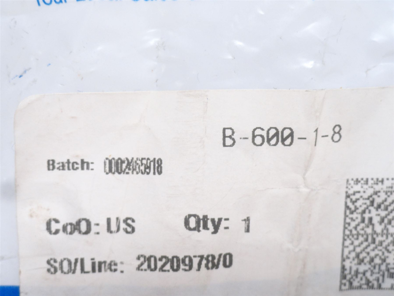 Swagelok B-600-1-8; Brass Tube Adaptor; 3/8" Tube x 1/2NPT