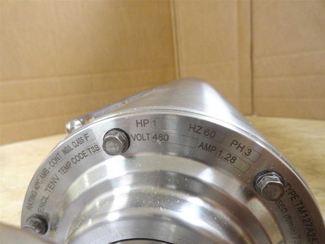 VanderGraaf TM127A25410NB-A; Drum Motor; 1HP; 13" Belt Width