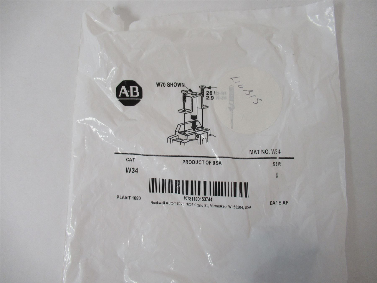 Allen-Bradley W34; Overload Heater Element
