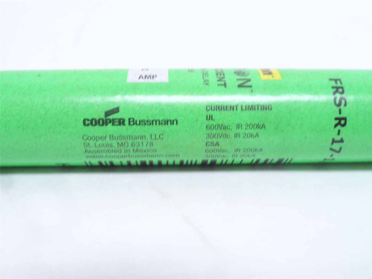 Bussmann FRS-R-17-1/2; Time Delay Fuse 17-1/2A; 600VAC/300VDC