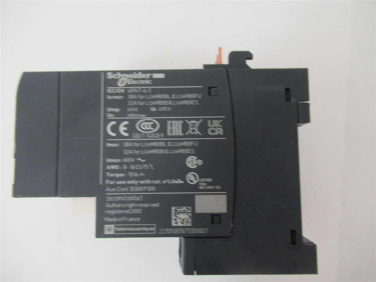 Schneider LU2MB0FU; Reversing Block 38A coil: 110-240VAC/DC