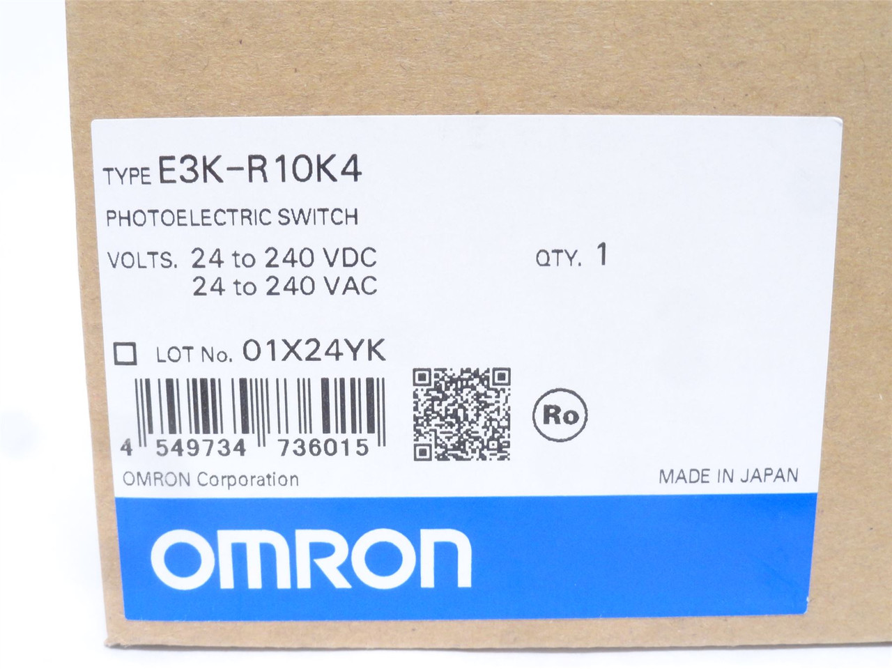 Omron E3K-R10K4; Photoelectric Switch; 24-240VAC/DC