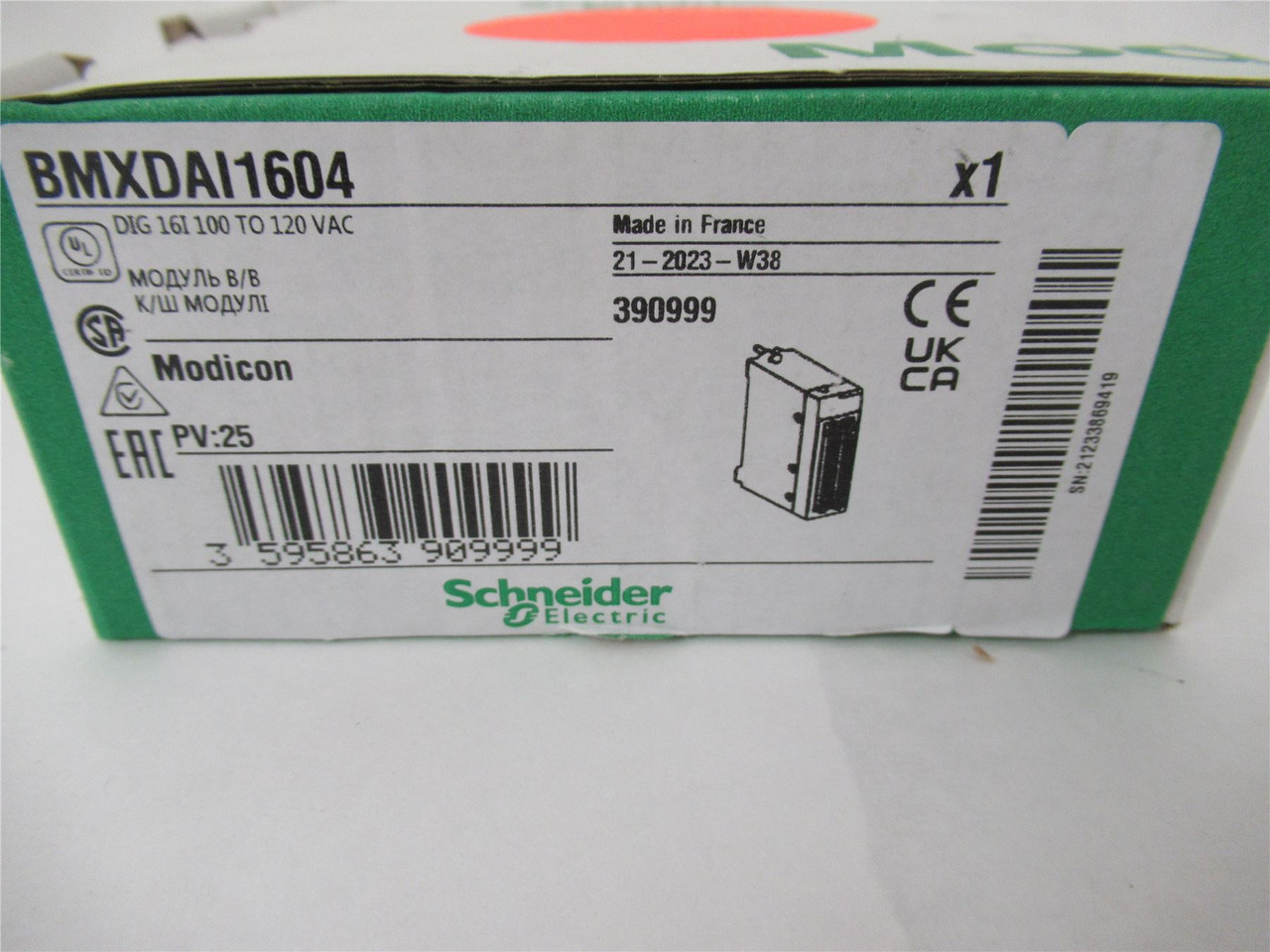 Schneider BMXDAI1604; Input Module100V AC - 120V AC 16 Inputs