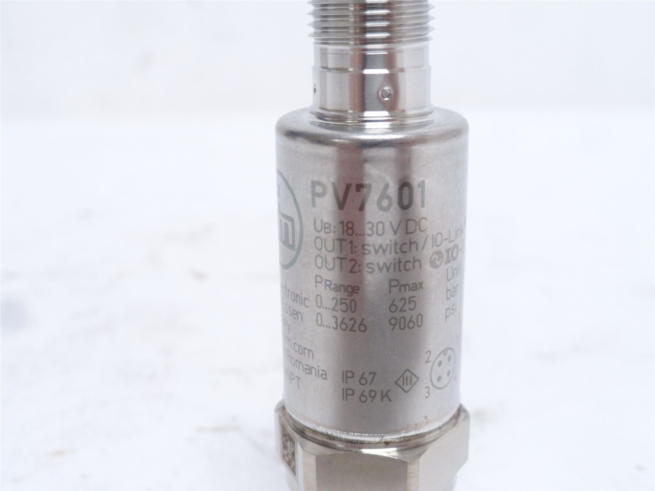 ifm PV7601; Pressure Switch w/IO-Link; 0 to 3625PSI; 1/4NPT