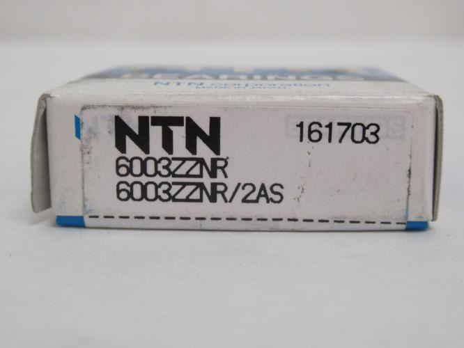 NTN 6003ZZNR; Ball Bearing; 17mm ID x 35mm OD x10mm Wide
