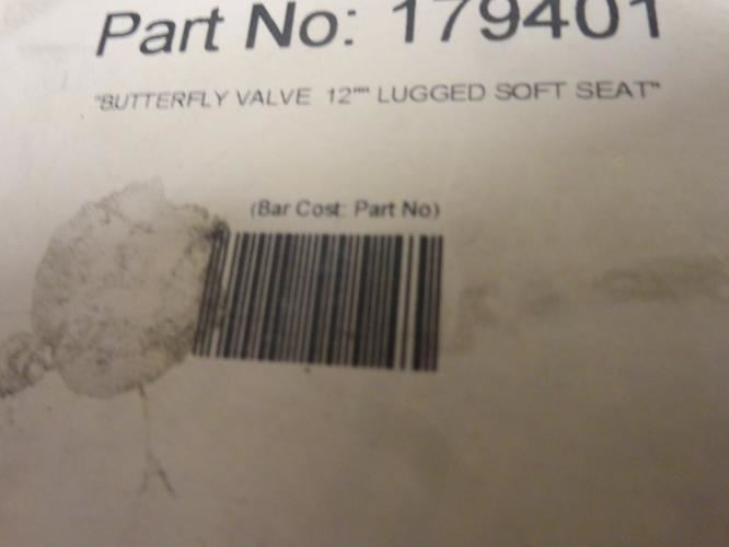 Flowseal 12-1DA-121TTG-B0J; Butterfly Valve Soft Seat; Size 12"