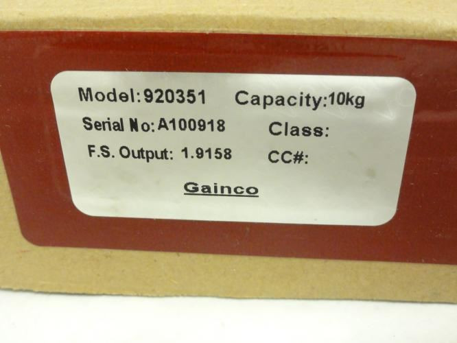 Gainco 920351; Loadcell; 10kg Capacity; 10' Cord