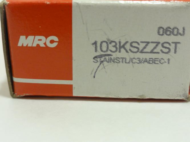 MRC 103KSZZST; Ball Bearing; SS; 17mm ID; 35mm OD; 10mm Width