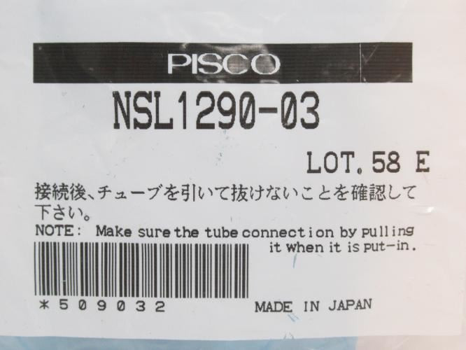 Pisco NSL1290-03; Tightening Elbow; 90Deg; SS-316; 12 x 9mm