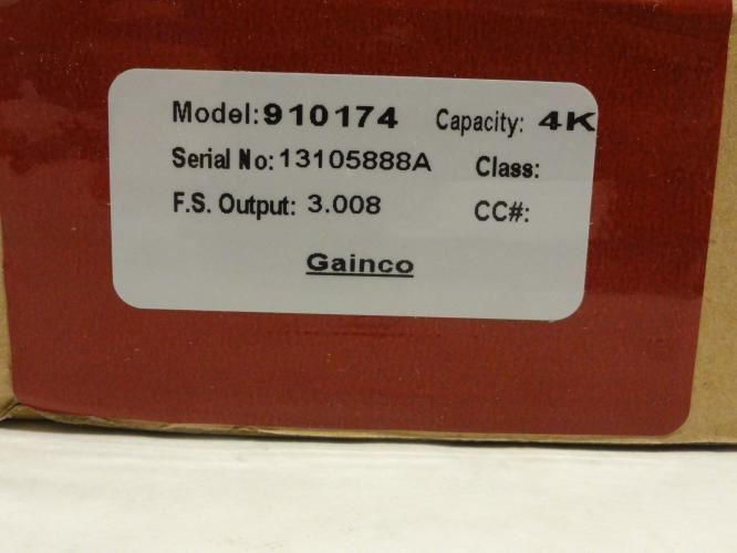 Gainco 910174; Load Cell; 4K Capacity; 3m Cable