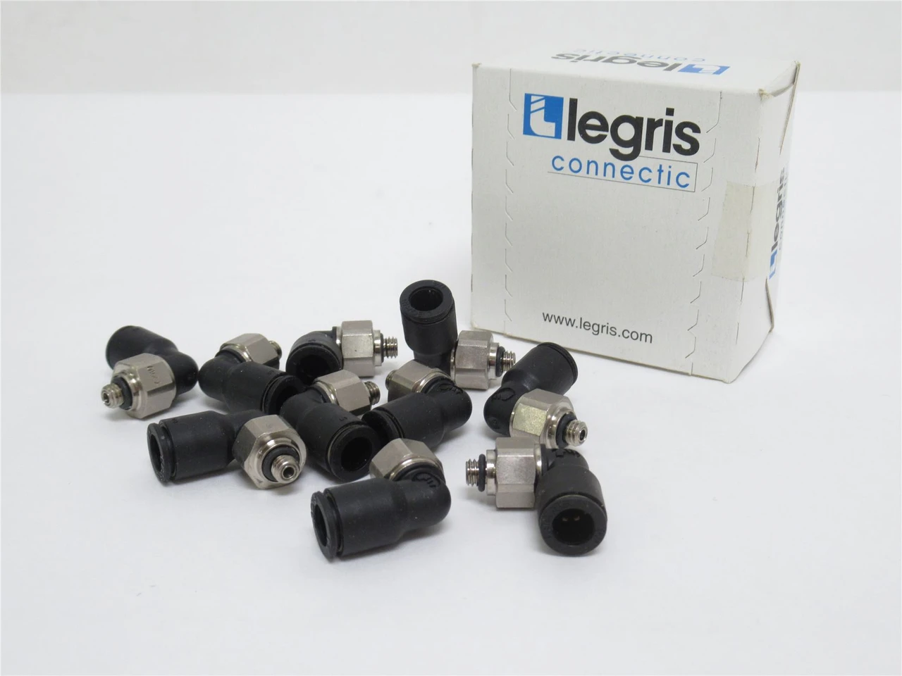 Legris 3109 56 20; Box-10 Air Elbows 90Deg 1/4"PTC x 10-32UNF