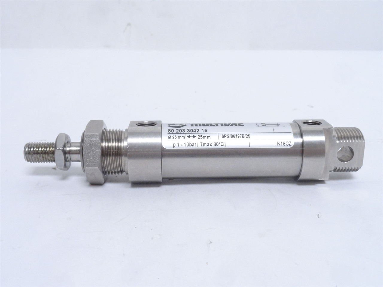 Multivac 80.203.3042.15; Air Cylinder; SS; 25mmID x 25mm Stk