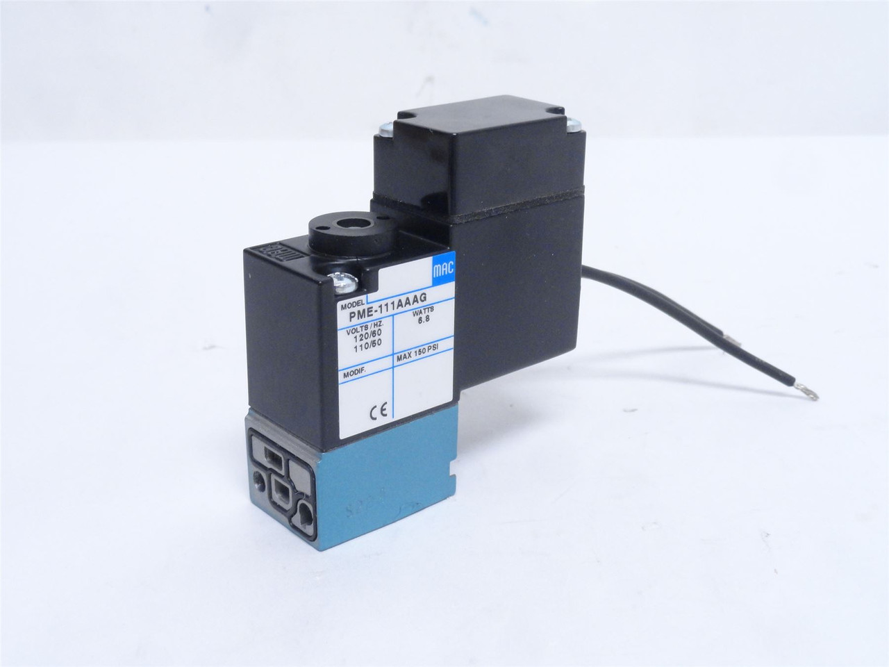 MAC PME-111AAAG; Pilot Air Valve; 150PSI; 110/120VAC; 6.8W