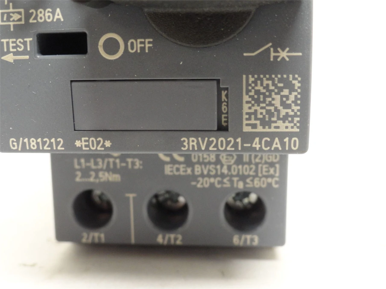 Siemens 3RV2021-4CA10; Motor Protector; 16-22A; 3P; 690VAC