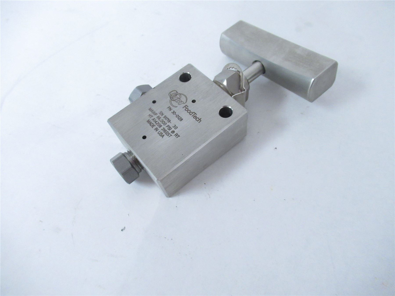 JBT FoodTech 30-0128; Two Way Single Stem Valve 66K PSI