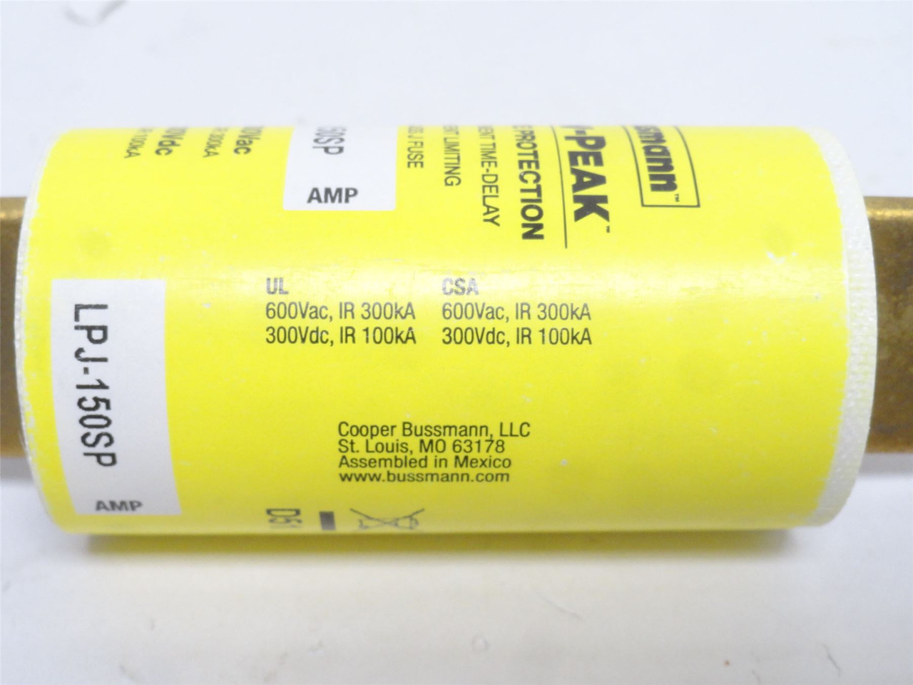 Bussmann LPJ-150SP; Time Delay Fuse; 150A; 600VAC/300VDC