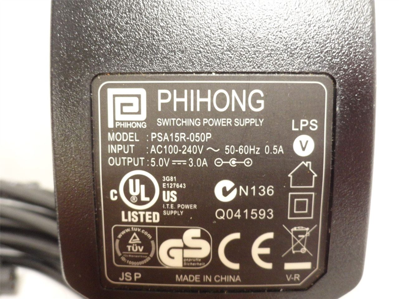 JBT 400515; Analog Camera Power Supply; 100-240V in; 5VDC Out