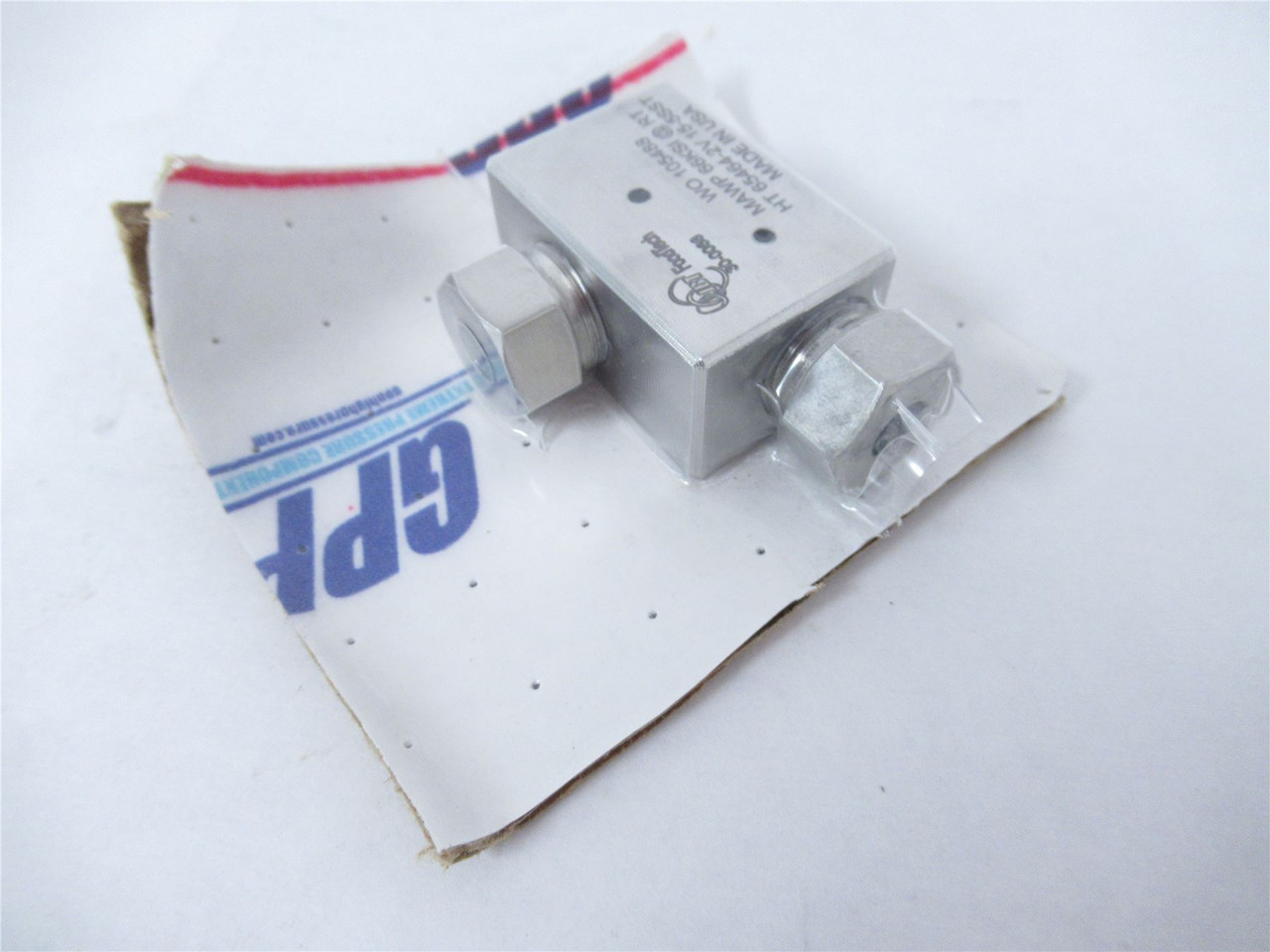 JBT FoodTech WO 105488; High Pressure Valve MAWP 66KSI